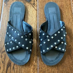 Dolce Vita black studded cross sandals size 7.5